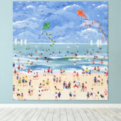 A Cornish Beach Canvas Afdruk (Insitu (Houten vloer))