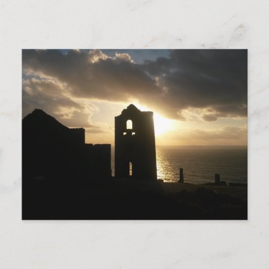 A Cornish Sunset Wheal Coates Briefkaart (Voorkant)