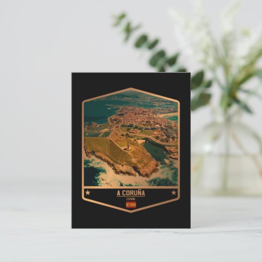 A Coruña Briefkaart (Staand voorkant)