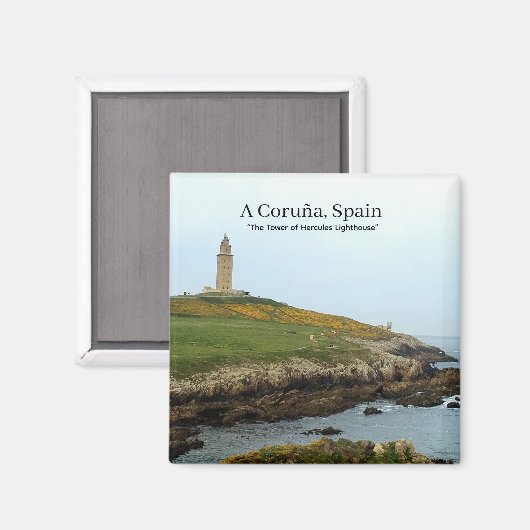 A Coruña, Spain - The Tower of Hercules Lighthouse Magneet (Voorkant / Achterkant)
