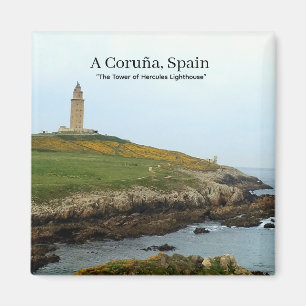 A Coruña, Spanje - De Toren van Hercules Vuurtoren Magneet