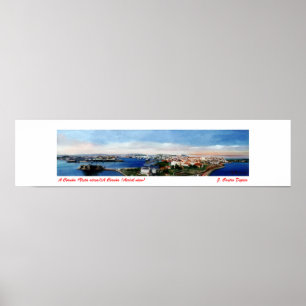A Coruña (Vista aérea)/A Coruña (uitzicht van de l Poster