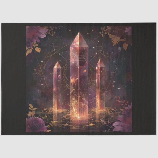 A Cosmic Planet and Crystals Series Design 3 Tissuepapier (Voorkant)