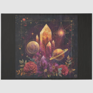 A Cosmic Planet and Crystals Series Design 5 Tissuepapier