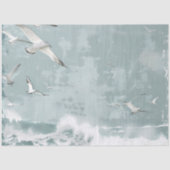 A Costal Birds Ocean Sea Sky Collage Background Tissuepapier (Voorkant)
