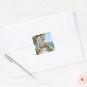 A Cosy Seaside Balcony Vierkante Sticker (Envelop)