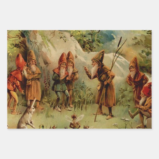 "A Council of Gnomen" door E S Hardy Inpakpapier Vel (Voorkant 3)