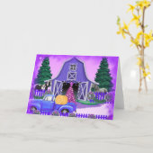 A Country Christmas Greeting Card Kaart (Gele Bloem)