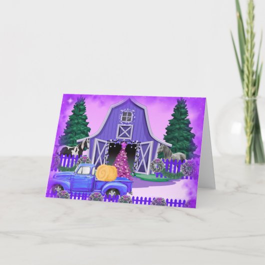 A Country Christmas Greeting Card Kaart (Voorkant)