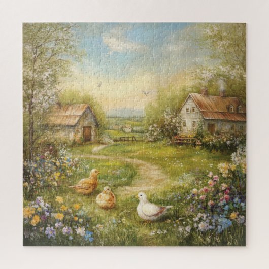 A Country Farmhouse and Barn Legpuzzel (Verticaal)