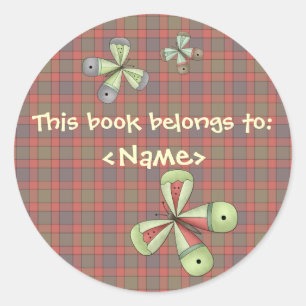 A Country Garden Vlinder Boek Sticker