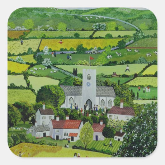 A Country Wedding Vierkante Sticker (Voorkant)