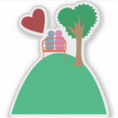 A Couple Dating  Sticker (Voorkant)
