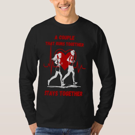 A Couple that Runs Together Stays Together Maratho T-shirt (Voorkant)