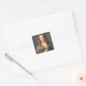 A Courtesan (olie op canvas) Vierkante Sticker (Envelop)