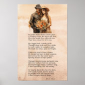 A Cowboy’s Heart – Romantic Western Poem Poster (Voorkant)