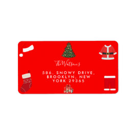 A Cozy Christmas Gathering Set on Warm Red Etiket