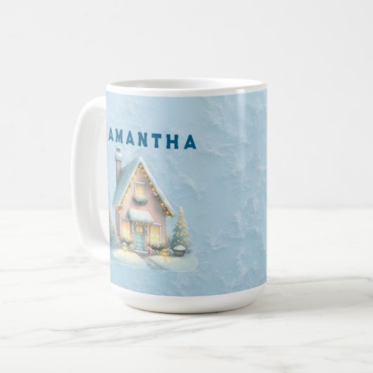 A Cozy Christmas Gift - Personalized Name Mug Koffiemok (Voorkant links)