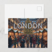A Cozy Covent Garden - Christmas in London Briefkaart (Voorkant / Achterkant)