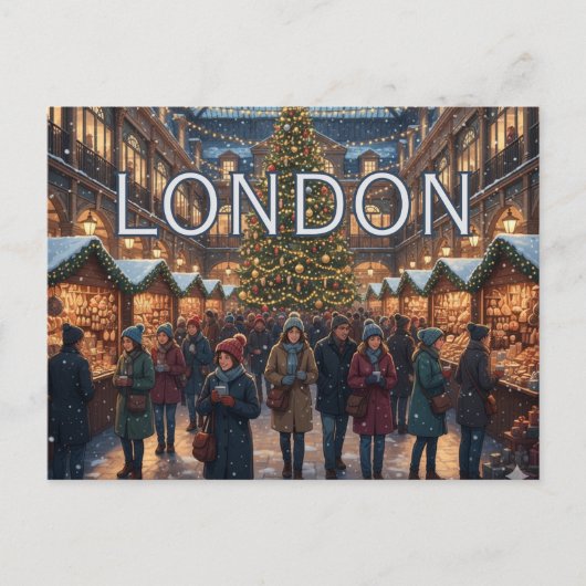 A Cozy Covent Garden - Christmas in London Briefkaart (Voorkant)