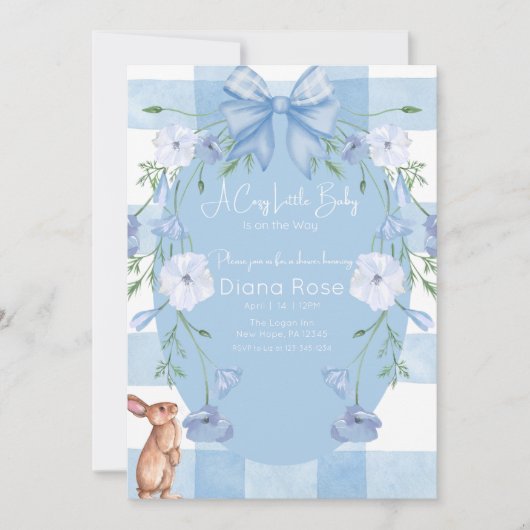 A Cozy Little Baby Is on the Way Shower Invite  Kaart (Voorkant)