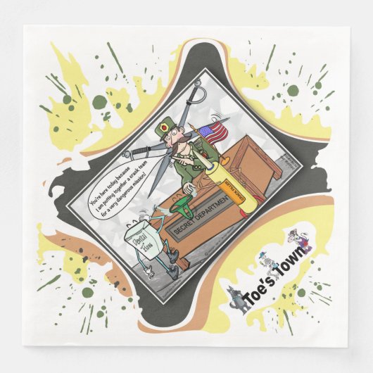 A Crack Team | Literal Wordplay Humor Dinner Servet (Voorkant)