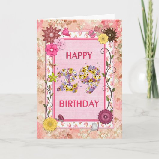 A craft look 29th birthday card kaart (Voorkant)