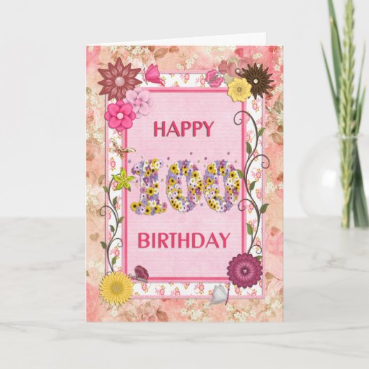 A craftlook 100th birthday card kaart (Voorkant)