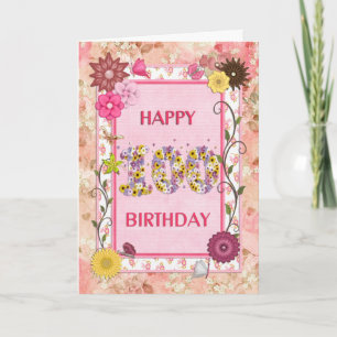 A craftlook 100th birthday card kaart