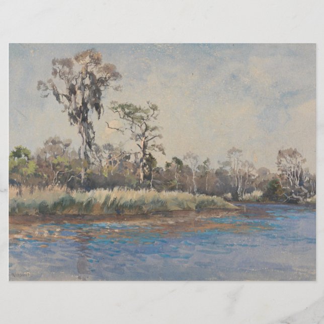 A Creek bij Wilmington NC Scrapbook Paper (Voorkant)