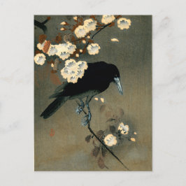 A Crow and Blossom door Ohara Koson Vintage Briefkaart