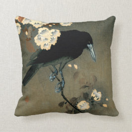 A Crow and Blossom door Ohara Koson Vintage Kussen