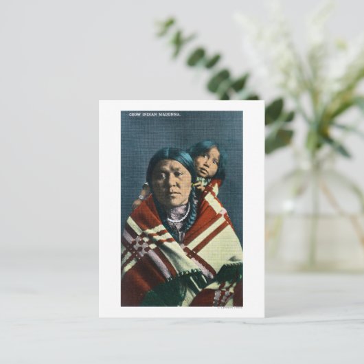 A Crow Indian Madonna en Child Briefkaart (Staand voorkant)