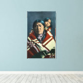 A Crow Indian Madonna en Child Canvas Afdruk (Insitu (Houten vloer))