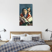 A Crow Indian Madonna en Child Canvas Afdruk (Insitu (Slaapkamer))