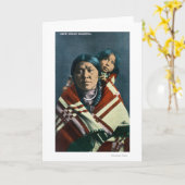 A Crow Indian Madonna en Child Kaart (Gele Bloem)