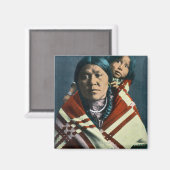 A Crow Indian Madonna en Child Magneet (Voorkant / Achterkant)