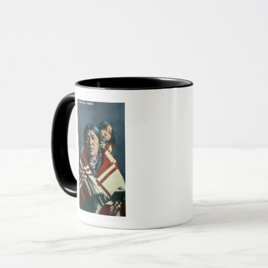 A Crow Indian Madonna en Child Mok (Voorkant links)