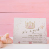 "A Crown for Princess" Pastel Shade Baby shower Kaart