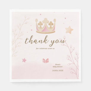 "A Crown for Princess" Pastel Shade Baby shower Servet