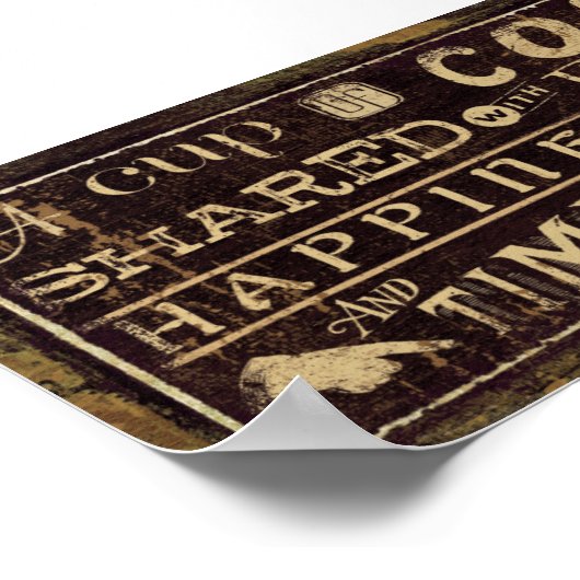 A Cup of Coffee Shared With Friends Poster (Hoek)