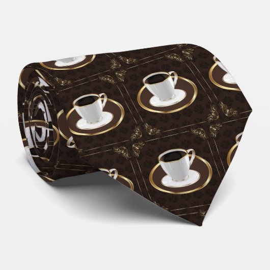 A cup of coffee stropdas (Opgerold)