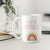 "A cup of happiness", moderne boho regenboog mok