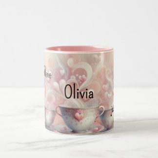 A Cup of Love Personalized Mug Tweekleurige Koffiemok