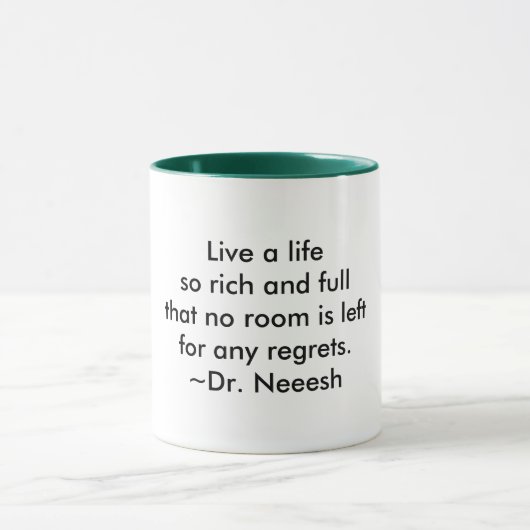 A Cup of Wisdom: leef je volste leven - Mok (Midden)