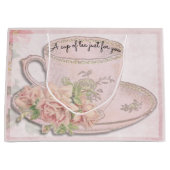 A Cup thee voor Moederdag roze Groot Cadeauzakje (Voorkant)