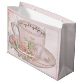 A Cup thee voor Moederdag roze Groot Cadeauzakje (Voorkant Gekanteld)