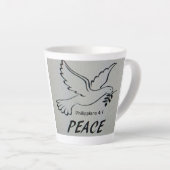 A cup with peace dove and scripture latte mok (Rechterhoek)