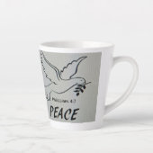 A cup with peace dove and scripture latte mok (Rechts)