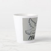 A cup with peace dove and scripture latte mok (Voorkant)